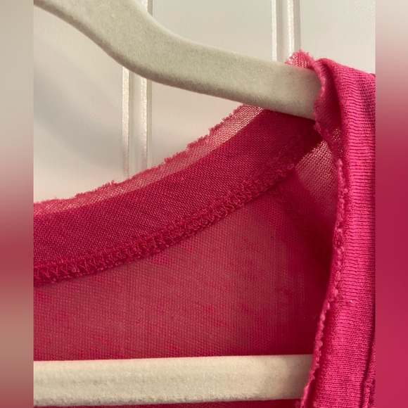 We the free oversized semi sheer short sleeve top XS - Picture 3 of 8